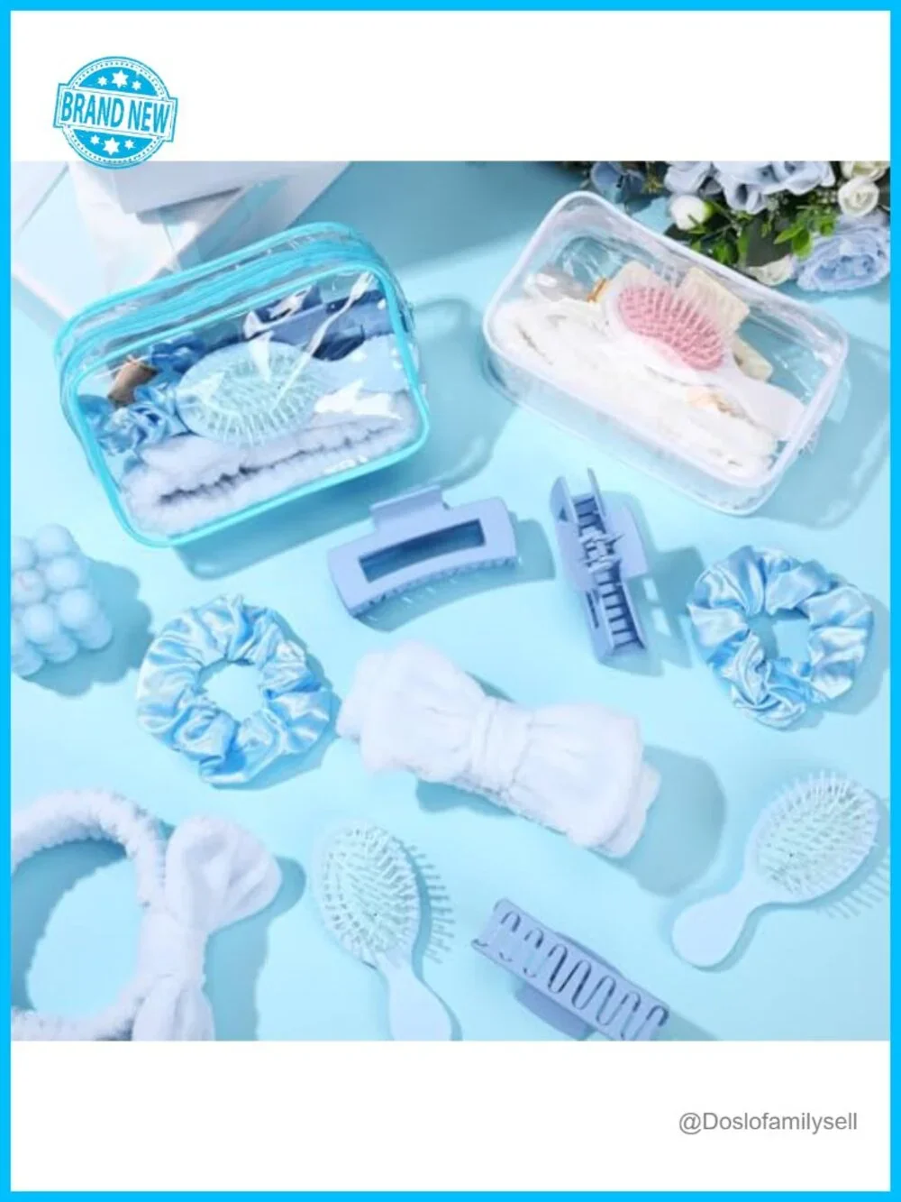 40-Pc Bachelorette Hair Accessory Set with Headbands, Scrunchies, Clips, Comb &